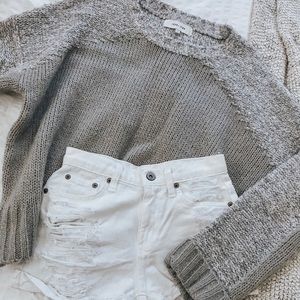 ANTHROPOLOGIE John + Jenn Knit Crew Neck Sweater